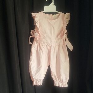 Pink Ruffled Girls Jumper With Side Bows